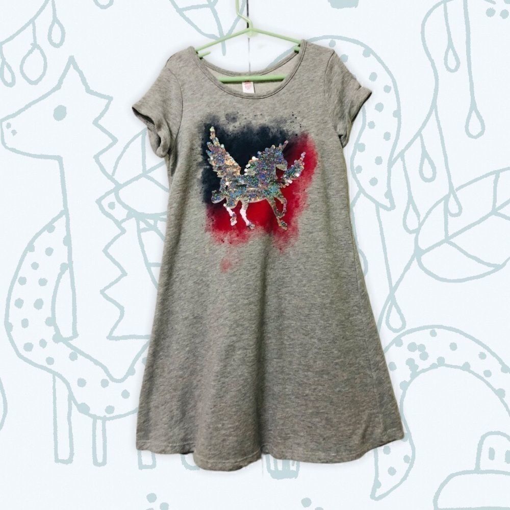 ‎Justice Unicorn Flip-sequin Dress